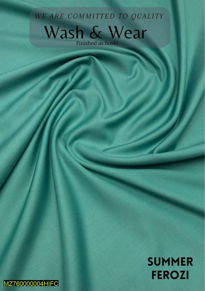 Men's Unstitched Wash And Wear Plain Suit